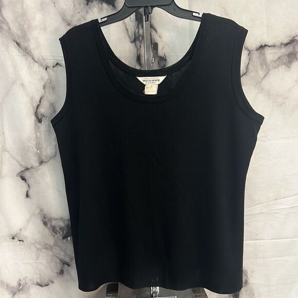 Misook Black no sleeve top - Picture 3 of 4